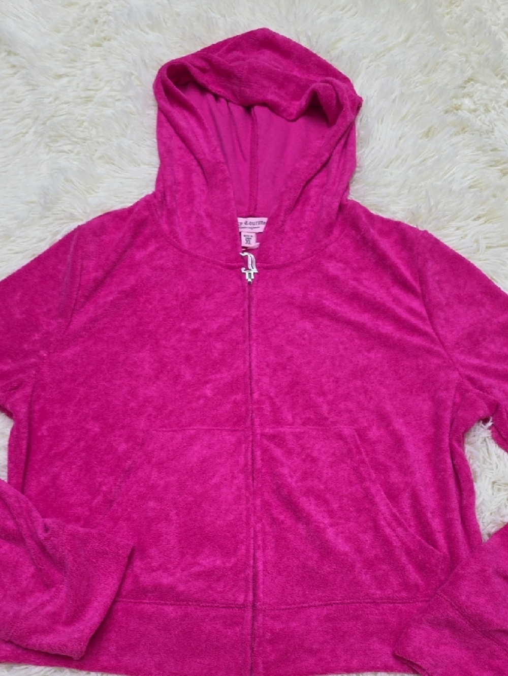 Juicy Couture Fuchsia Velour Pajama Set with Rhinestone Juicy Logo - Picture 8 of 10